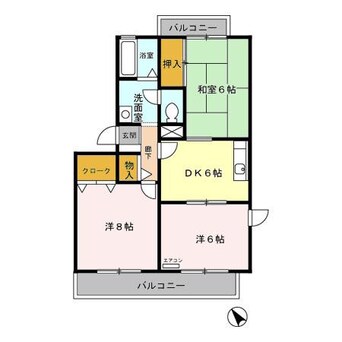 間取図 内房線/長浦駅 徒歩7分 1階 築25年