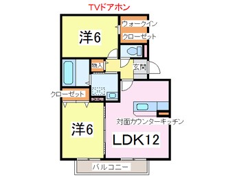 間取図 内房線/木更津駅 バス11分アピタ木更津下車:停歩9分 2階 築16年