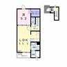 レモンハウスⅡ 1LDKの間取り