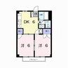ラメール65 2DKの間取り