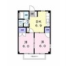 内房線/浜野駅 徒歩21分 2階 築28年 2DKの間取り