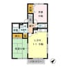 グリーンパーク白旗Ａ 2LDKの間取り
