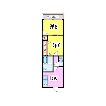 間取図 内房線/姉ケ崎駅 徒歩2分 4階 築30年