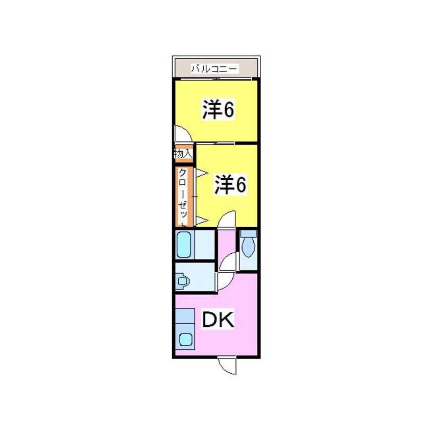 間取図 内房線/姉ケ崎駅 徒歩2分 5階 築30年