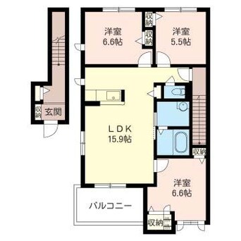 間取図 内房線/五井駅 徒歩10分 2階 築16年