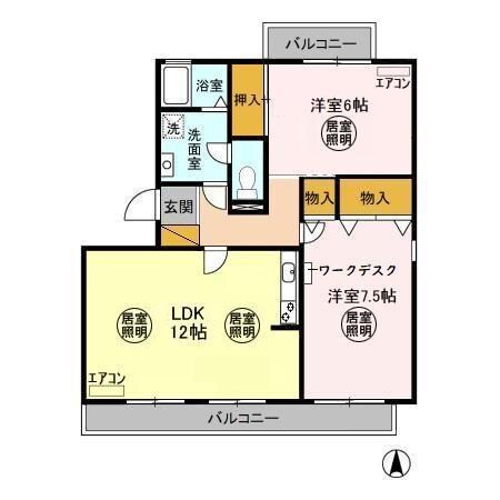 間取り図 内房線/長浦駅 バス4分長浦駅前5丁目下車:停歩2分 3階 築25年