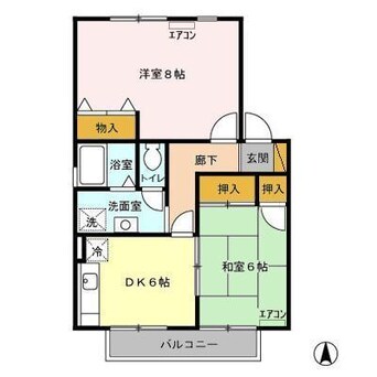 間取図 内房線/袖ケ浦駅 徒歩15分 1階 築29年