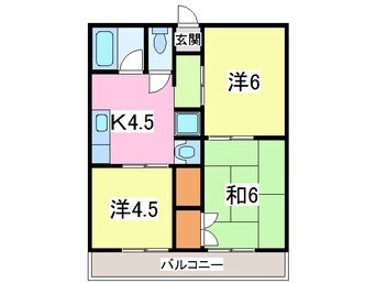 間取図 内房線/長浦駅 徒歩18分 2階 築31年