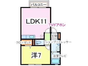 間取図 内房線/五井駅 徒歩19分 2階 築21年