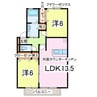 内房線/長浦駅 徒歩18分 2階 築25年 2LDKの間取り