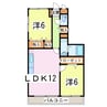 内房線/五井駅 バス:12分:停歩5分 2階 築24年 2LDKの間取り