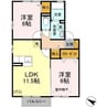 内房線/姉ケ崎駅 徒歩13分 2階 築16年 2LDKの間取り