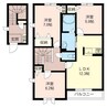 ヴィルフォーレA 3LDKの間取り