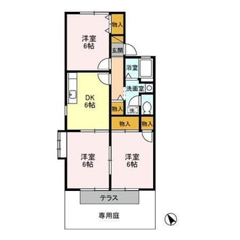 間取図 内房線/五井駅 バス8分出津西一丁目バス停下車:停歩6分 1階 築29年