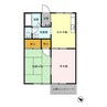 ジュネスシャトー 2DKの間取り