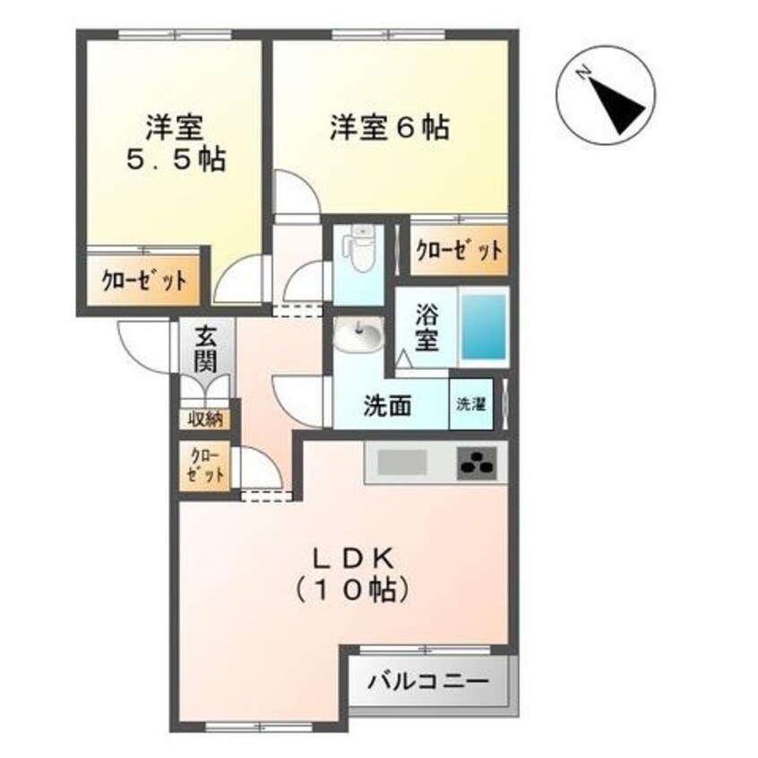 間取図 内房線/浜野駅 徒歩17分 2階 築20年