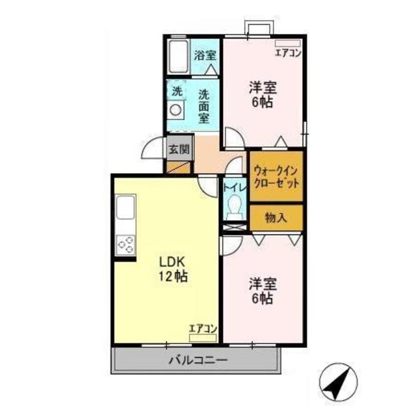 間取図 内房線/長浦駅 徒歩13分 3階 築22年