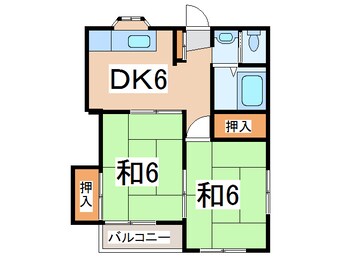 間取図 内房線/姉ケ崎駅 徒歩8分 2階 築35年