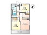 グランウッドＡ 2LDKの間取り