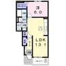 グレイスメゾンＣ 1LDKの間取り
