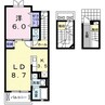 内房線/五井駅 徒歩15分 3階 築12年 1LDKの間取り