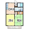内房線/袖ケ浦駅 バス:5分:停歩1分 2階 築31年 2DKの間取り