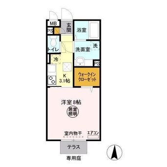 間取図 内房線/袖ケ浦駅 バス10分三井アウトレットパーク木更津下車:停歩12分 3階 築12年