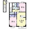 京成千葉線・千原線/ちはら台駅 バス:10分:停歩8分 2階 築22年 2LDKの間取り