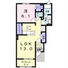 エテルノ 1LDKの間取り
