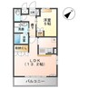 内房線/五井駅 徒歩17分 2階 築13年 1LDKの間取り