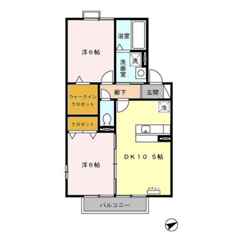 間取図 内房線/八幡宿駅 徒歩10分 2階 築18年