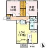 外房線/誉田駅 徒歩31分 1階 築10年 2LDKの間取り