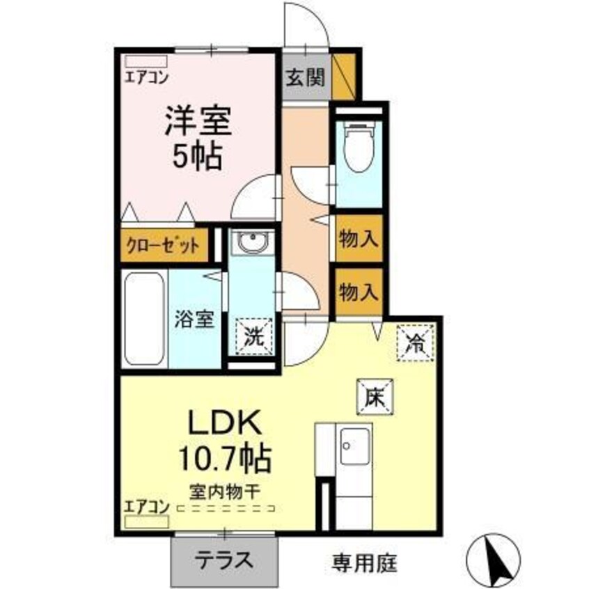 間取図 小湊鉄道/上総牛久駅 徒歩7分 1階 築10年