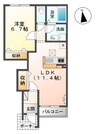 内房線/八幡宿駅 バス:10分:停歩13分 1階 築8年 1LDKの間取り