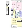アメニティ前川 2LDKの間取り