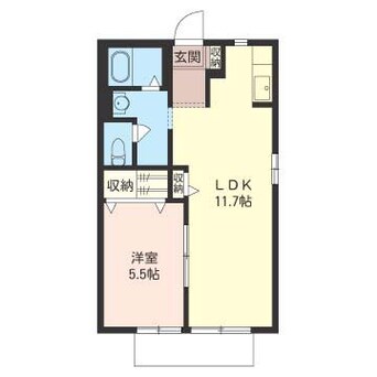 間取図 内房線/五井駅 徒歩9分 1階 築20年