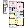 内房線/姉ケ崎駅 徒歩14分 2階 築9年 2LDKの間取り
