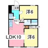 ヒルズローズマロウ 2LDKの間取り