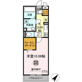 間取図 内房線/五井駅 徒歩1分 1階 築7年