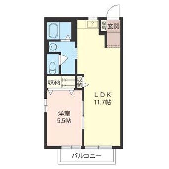 間取図 内房線/五井駅 徒歩9分 1階 築20年