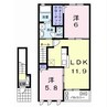 内房線/姉ケ崎駅 徒歩17分 2階 築6年 2LDKの間取り