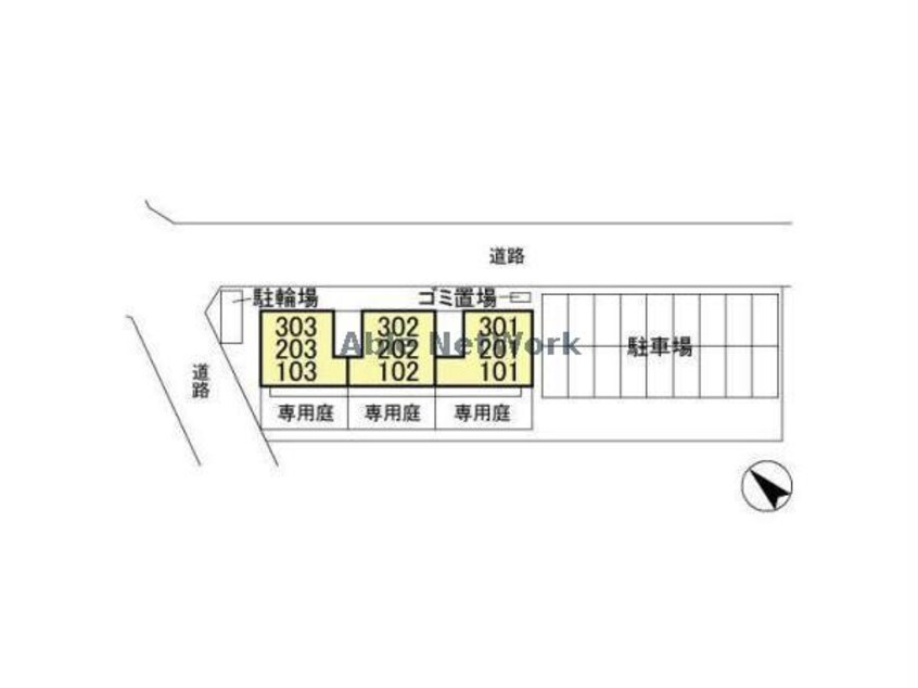 平面図 カーサインテヴィラⅠ
