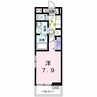 サンライズ中瀬 1Kの間取り