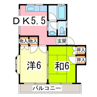 間取図 内房線/君津駅 車移動　9分3.4km 1階 築32年