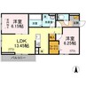 内房線/五井駅 徒歩11分 3階 築4年 2LDKの間取り