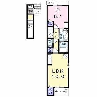 間取図 内房線/五井駅 車移動　11分4.7km 2階 築4年