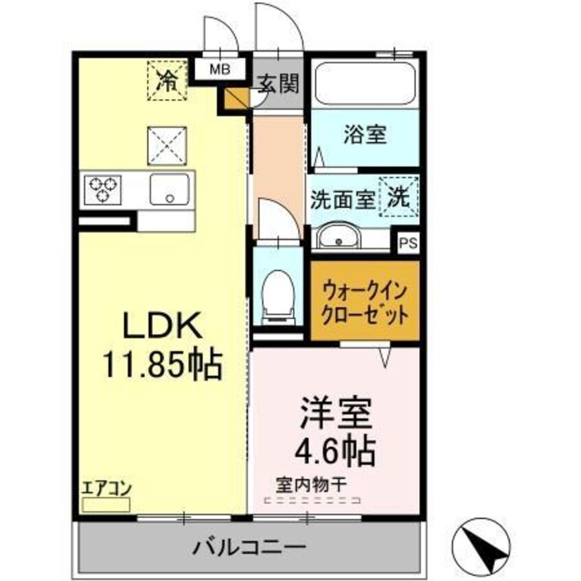 間取図 内房線/五井駅 徒歩25分 1階 築9年