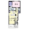 ヴィラグランデＢ 1LDKの間取り