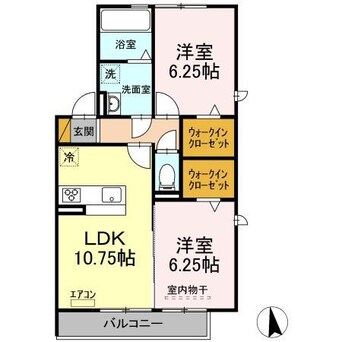 間取図 外房線/誉田駅 徒歩35分 2階 築3年
