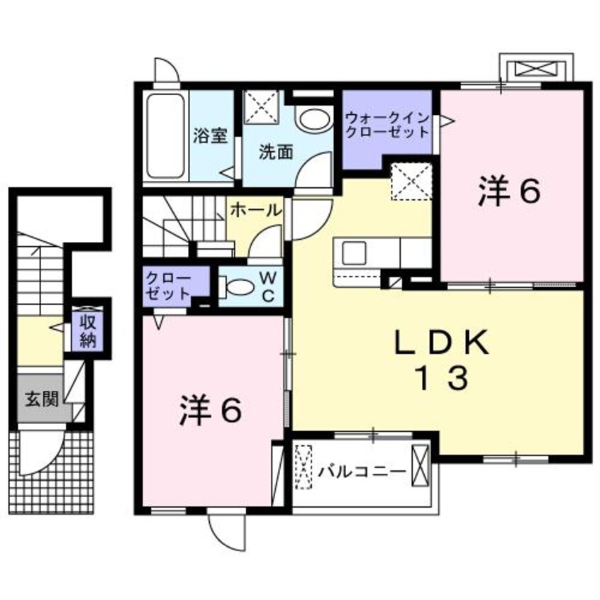 間取図 小湊鉄道/海士有木駅 徒歩24分 2階 築3年